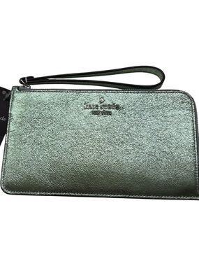 kate spade medium Lucy metallic leather wristlet NWT